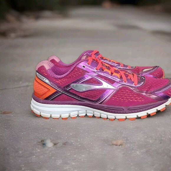Brooks Ghost 8 Athletic Running Shoes Womens Size 11.5 Berry Orange - Picture 4 of 8